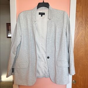 Talbots Light Gray Single-Button Blazer